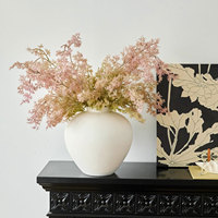 Vase en céramique noir à grande capacité, vase à fleurs vintage haut de gamme, ornements décoratifs, vases en céramique hydroponiques pour la décoration de la maison