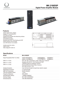Amplificateur réseau DSP AES67 <span class=keywords><strong>4x4</strong></span> intégré à tension pleine gamme avec filtre FIR, module d'alimentation numérique 4 canaux pour Line Array - Product Image 5