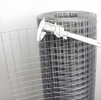 Rouleau de tissu de quincaillerie 1/2in 0.7mm 24inch X100ft pour clôture de poulet clôture de cage en fil de lapin galvanisé après treillis métallique de fer soudé