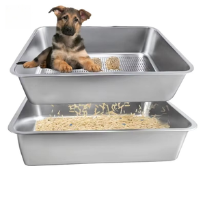 Venda Por Atacado Hot Selling Custom OEM ODM Fácil de Limpar de Grande porte gato <span class=keywords><strong>Toilet</strong></span> Aço Inoxidável gato Litter Box Tray - Product Image 1