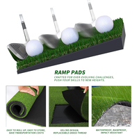 PGK Pro Tapete de Golf Premium 4 en 1 de 5x4 pies, Engrosado, con 4 Inserciones Intercambiables para Práctica de Golf, Chipping y Ayuda a la Entrenamiento