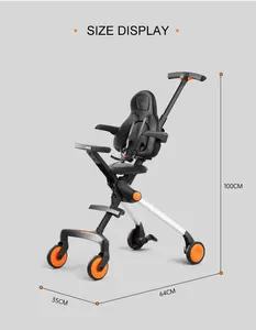 Nuovo modello di passeggini pieghevoli di lusso personalizzati per bambini con ombrellone