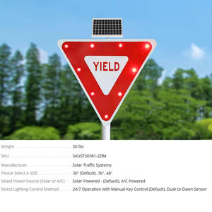 Señal <span class=keywords><strong>de</strong></span> Tráfico Triangular con Energía Solar, Precio <span class=keywords><strong>de</strong></span> Distribuidor, Señal <span class=keywords><strong>de</strong></span> Advertencia <span class=keywords><strong>de</strong></span> Tráfico LED <span class=keywords><strong>de</strong></span> Aluminio Personalizada para Seguridad Vial - Product Image 5