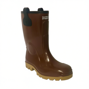 Botas de seguridad Ttake marrones de PVC hasta la rodilla, talla 40, suela de crepé - Product Image 2