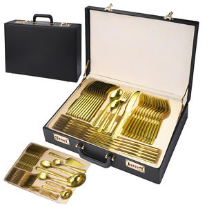 Elegante Stijl Roestvrij Staal 304 Bestek <span class=keywords><strong>Set</strong></span> Food <span class=keywords><strong>Grade</strong></span> Bestek <span class=keywords><strong>Set</strong></span> Met Gouden Pvd - Product Image 6