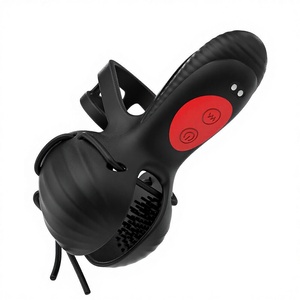 Neuer Ferngesteuerter Silikon-Vibrationsring für Paare mit Kugelstimulation und Penisverschluss - Product Image 2