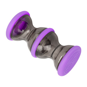 Pet <b>Interactive</b> <b>Toy</b> Double End Rubber Cap Design For Dog <b>Cat</b> Training Chew Play Purple Small Size PP Material - Product Image 3