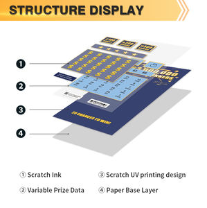 Vente en gros de cartes à gratter personnalisées de conception de gameplay d'impression numérique en couleur billet de jeu de loterie - Product Image 3
