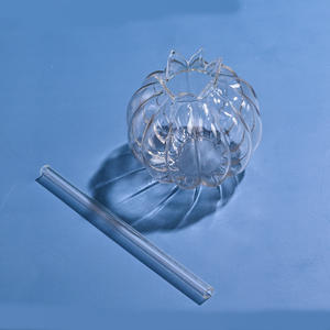 Taza de cristal creativa de flor de Granada con pajita, copa de cóctel transparente, vaso de cristal con forma de granada - Product Image 3