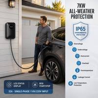 Nouvelle borne de recharge murale CCS1 22 kW pour véhicules électriques, homologuée UL, 32 A, écran d'affichage, RFID, contrôle par application OCPP, pour maison et garage, charge rapide de niveau 2
