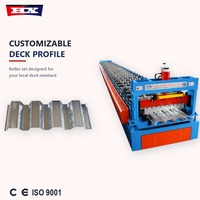 Machine de formage à rouleaux pour panneaux de plancher en acier galvanisé 806, automatique, certifiée CE, avec support à distance