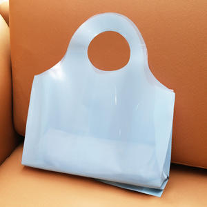 Sacs shopping en plastique recyclables avec poignée découpée ronde, sacs d'emballage personnalisés pour boutiques de vêtements, sacs cadeaux avec votre propre LOGO - Product Image 3