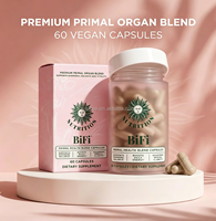 60 Cápsulas de Extracto Visceral de Res Alimentada con Pasto, Mezcla Primal Health, Suplemento para Equilibrio Hormonal, Nutritivo y Denso, para Uso Diario