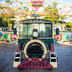 Tren Turístico Eléctrico de 42 Asientos, Totalmente Cerrado, con Puerta Automática, sin Rieles, para Parques - Product Image 1