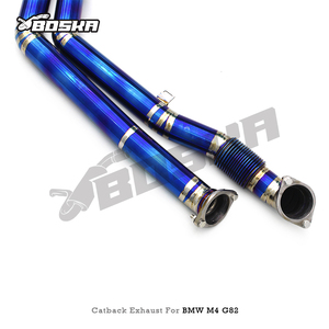 ท่อไอเสียแบบ Catback Valvetronic สำหรับ BMW M3/M4 G80/G82 M2 G87 S58 3.0T ปี 2021-2024 แบบตรงรุ่น พร้อมท่อ MidPipe ความยาวเท่ากัน และดีไซน์แบบ Z-Pipe - Product Image 4