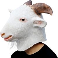 Masque en latex original, masque de tête de mouton, masque de luxe amusant et mignon, animal sauvage, cosplay, masque en latex pour fête d'Halloween pour adulte