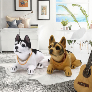 Populaire et mignon Chiot Bobblehead en résine, jouet amusant à tête oscillante pour tableau de bord de <span class=keywords><strong>voiture</strong></span> et décoration intérieure automobile - Product Image 2