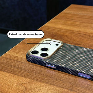 Funda Magnética Rígida de PC con Textura de <span class=keywords><strong>Fibra</strong></span> de Carbono Luminosa para iPhone 17 16 15 Pro Max, a Prueba de Golpes, Venta al Por Mayor - Product Image 5