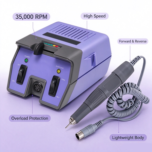 35000 RPM <b>Nail</b> Drill Machine Electric Manicure Pedicure Grinder with Handpiece Rotary <b>Polishing</b> Tool for Salon - Product Image 3