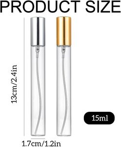 Envases de Perfume de Vidrio Transparente en Forma de Cilindro de 5ml 10ml 15ml 20ml, Mini Atomizador de Perfume Portátil, Logotipo Personalizado Gratuito, 100 Unidades - Product Image 2