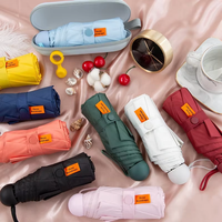 Souper Mini Parapluie Capsule Parapluie Promotionnel 5 Poche Pliante Étanche avec Logo Imprimé Design