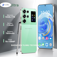 S26 Ultra 16G+1TB Android 15, Teléfono Celular Global 5G de 7.3 Pulgadas con Pantalla Grande, Reconocimiento de Escenas por IA, Compatible con Tarjetas de Crédito