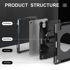 เคส <span class=keywords><strong>iPad</strong></span> Air 6 รุ่น 11 นิ้ว M2 2024 ป้องกันแรงกระแทก หมุนได้ 360 องศา ทนทาน พร้อมสายคล้องมือและสายสะพายไหล่ - Product Image 3