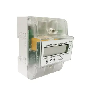 Xtm024 rõ ràng ABS Shell ba giai đoạn 4 dây RS485 cổng giao tiếp năng lượng MODBUS-RTU Meter LCD hiển thị kWh nhà sản xuất bán