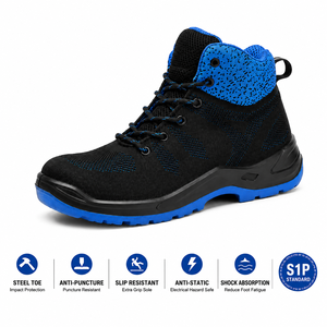 Modern Flyknit Safety Shoes Lace Up Design Durable <strong>Work</strong> <strong>Trainers</strong> for Manufacturing &amp; Plant - Product Image 6