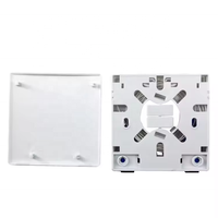 Boîtier de terminaison fibre optique ATB 86 FTTH 2 ports 2 fibres SC Rosette 86*86mm ABS pour montage mural intérieur ou sur bureau