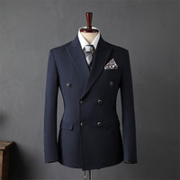 Costumes pour hommes sur mesure à double boutonnage, de haute qualité, fabrication OEM, costume formel pour hommes, 2 pièces, costumes de mariage de luxe pour hommes