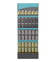Présentoir de Supermarché Métallique Double-Face Personnalisable pour Magasin de Détail, Rayonnage à Panneaux Perforés pour Chaussettes et Outils