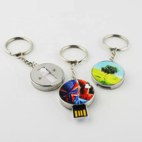 Memoria USB 2.0 de Aleación Personalizable de Alta Calidad Qualisub, Llavero USB Sublimable en Blanco