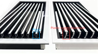 Nouvelle grille de ventilation linéaire encastrée en plastique ABS, diffuseur d'air linéaire VAV, grille de ventilation de plafond