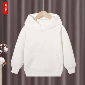 Sudadera con Capucha de 320G al por Mayor, Abrigo de Color Sólido para Jóvenes y Niños, Sudadera con Capucha de Algodón para Otoño - Product Image 2