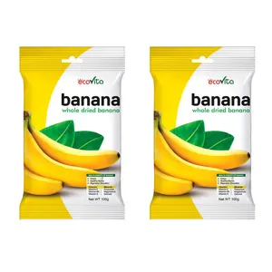 LARGE DISCOUNT Factory Price Top Quality Made In Vietnam Healthy Delicious ECOVITA Whole Soft Dried Banana 100g bag
