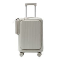 Valise PC 20 pouces avec poche latérale, port de charge USB, serrure à code, roues silencieuses en forme de pain