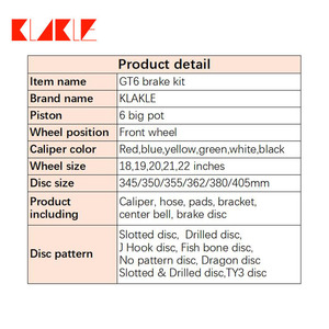 KLAKLE Linh Kiện Hiệu Suất Ô Tô Bộ Kẹp Phanh GT6 ĐĨA PHANH Sử Dụng Cho Đua Xe Kích Thước Bánh Xe 18 Inch Cho Mazda Rx8 - Product Image 5
