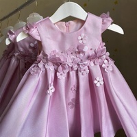 Robe de princesse pour bébés filles européennes et américaines de 3 à 8 ans, nouveau modèle 2026, jupe rose moelleuse, douce et mignonne, en polyester, toutes saisons