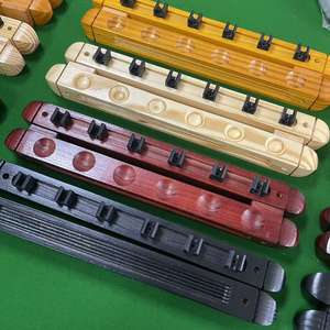 Soporte de pared para tacos de billar, 6 orificios, plástico PP, sin perforaciones, rectangular pulido, para almacenamiento de tacos de billar - Product Image 1