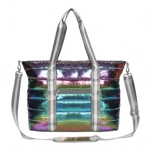 <b>Women</b> Tote Quilted Puffer <b>Work</b> Shoulder <b>Bag</b> With Laptop Compartment Trolley Sleeve Large Puffy Travel Handbag Oem - Product Image 3