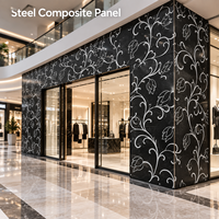 Panneau composite en acier 1220x2440mm avec finition couleur champagne pour revêtement de cloison de bureau