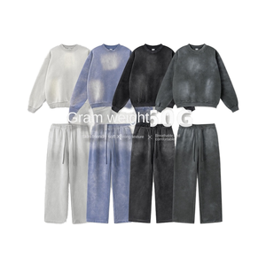 Vêtements pour hommes 2025 automne sens avancé loisirs deux pièces ensemble doublé polaire ample Wei <span class=keywords><strong>Yi</strong></span> sweats à capuche Style de rue - Product Image 5