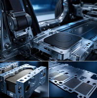 Support de module de chargeur sans fil, support de rétracteur de ceinture de sécurité, plaque d'extrémité de pile à combustible, plaque bipolaire pour pièces OEM de véhicules électriques CNC