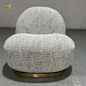 Sofá giratorio para hotel <span class=keywords><strong>boutique</strong></span>, sillón pequeño de tela elegante para apartamento, sillón para sala de estar - Product Image 4