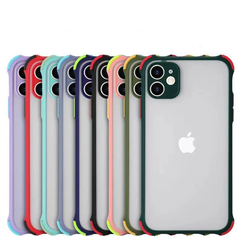UNIMOR New 2020 camera lens protection Translucent matte TPU PC phone case bulk for iphone 11 case shockproof cell phone case