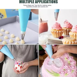 Piping Bags Cake Decorating <b>Tools</b> Reusable <b>Silicone</b> Pastry Bag Stainless Steel Nozzle Piping Nozzles Pastry Set Baking <b>Tools</b> - Product Image 3