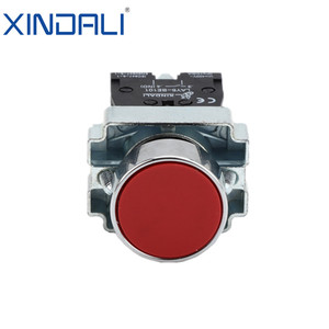 LAY5-BA45 industriel affleurant <span class=keywords><strong>bouton</strong></span> <span class=keywords><strong>poussoir</strong></span> rouge métal <span class=keywords><strong>ressort</strong></span> retour NO + NC 12V/220V tension maximale 10A courant maximal 22mm montage - Product Image 2