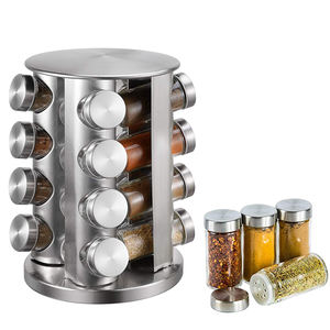 Meilleure vente <span class=keywords><strong>cuisine</strong></span> maison barbecue rotatif bouteille d'assaisonnement étagère de rangement en acier inoxydable étagère à épices - Product Image 1
