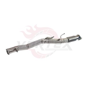 Tuyau d'échappement en acier inoxydable Vortex avec bouclier thermique compatible avec Mercedes Benz AMG CLA35 4MATIC 2.0T 2020-2023, tuyaux de turbo pour voiture - Product Image 6